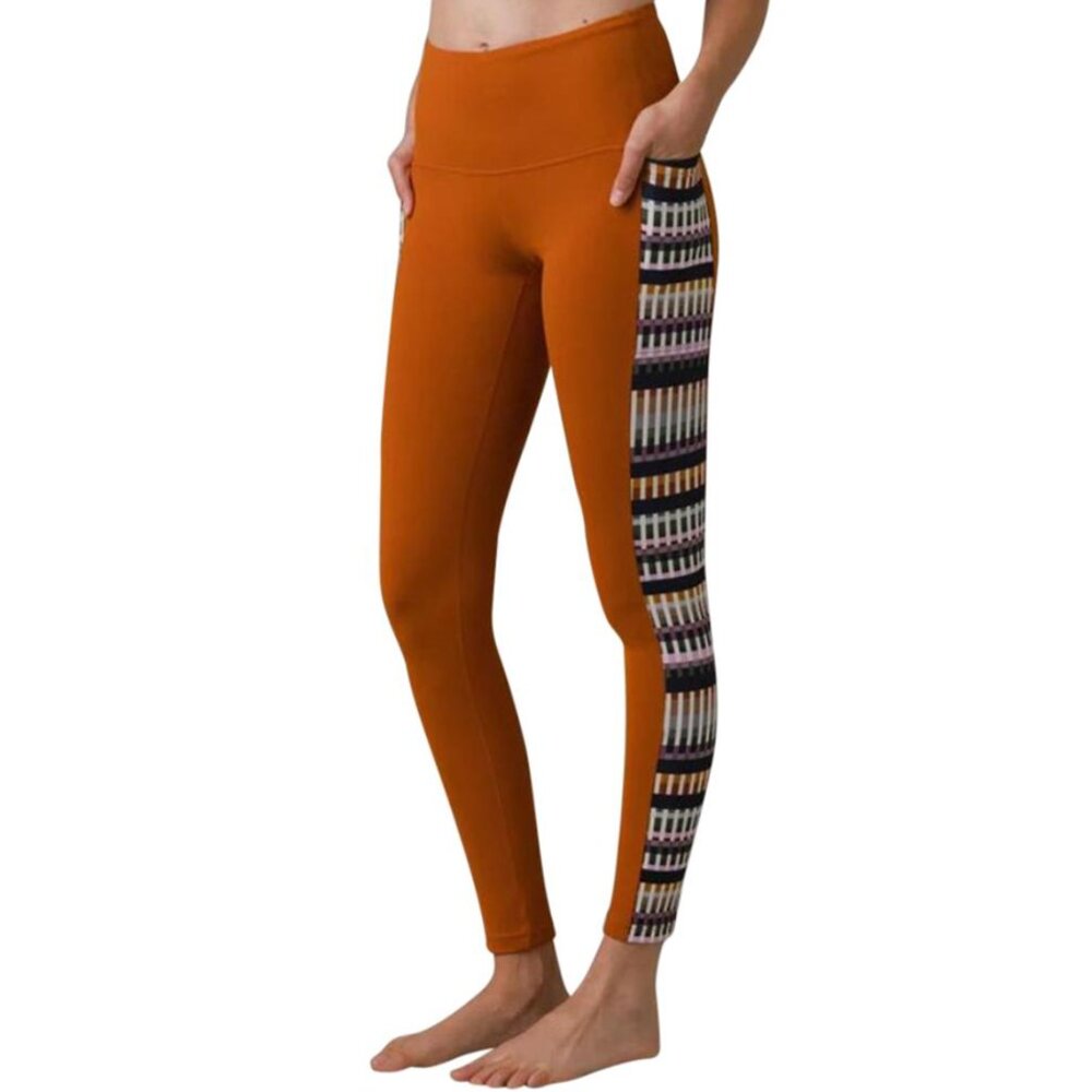 PrAna | Burnt Orange Laye Leggings "Gingerbread Tivoli" | Size	Small
